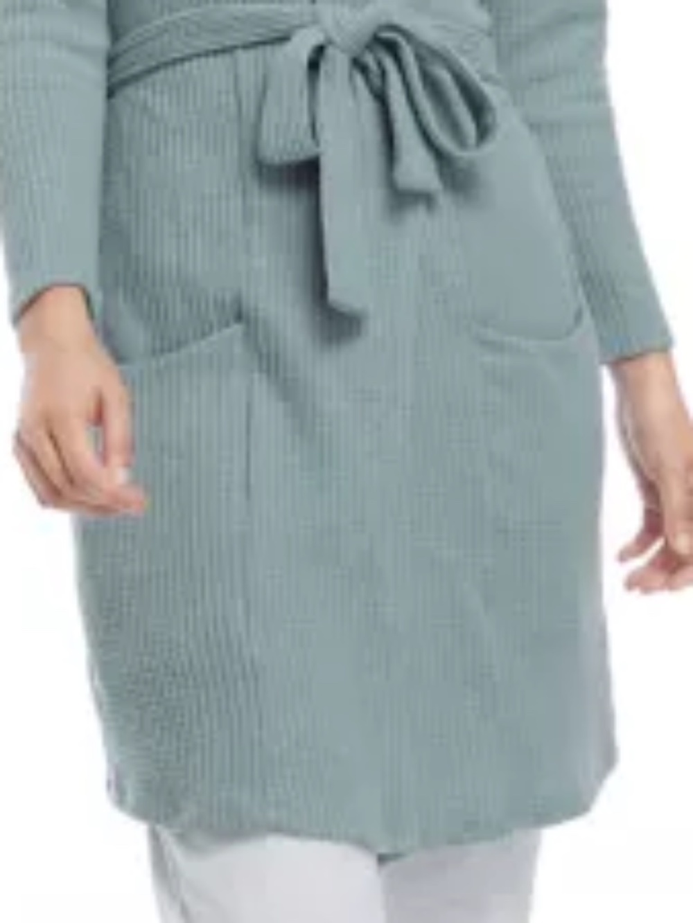 love, Fire Blue Waffle Ribbed Robe - Picture 5 of 5